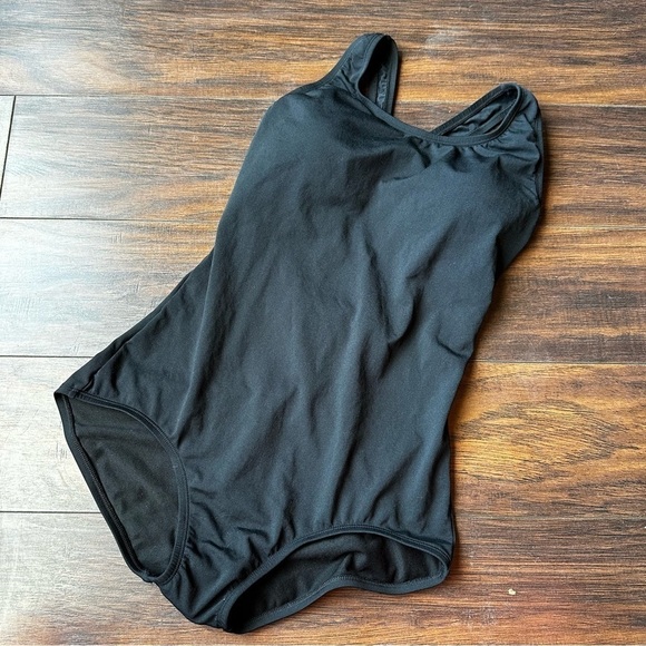 Dolphin Black One Piece Swimsuit - Picture 1 of 2
